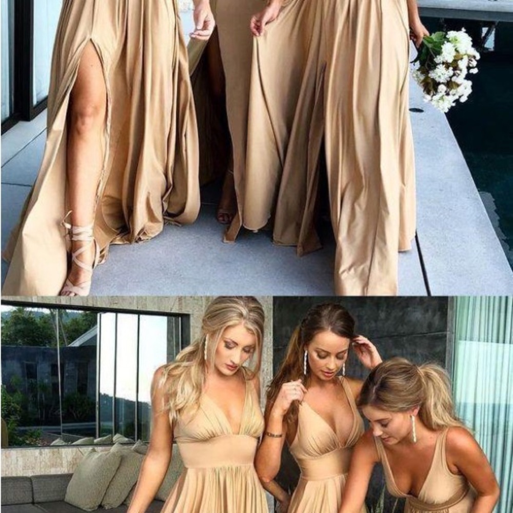 Elegant Gold Evening Gown - Picture 7 of 10